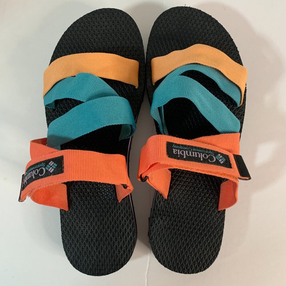 Columbia Alava Slide Sandal Multicolored Lychee/Pacific Rim Women’s Size 9